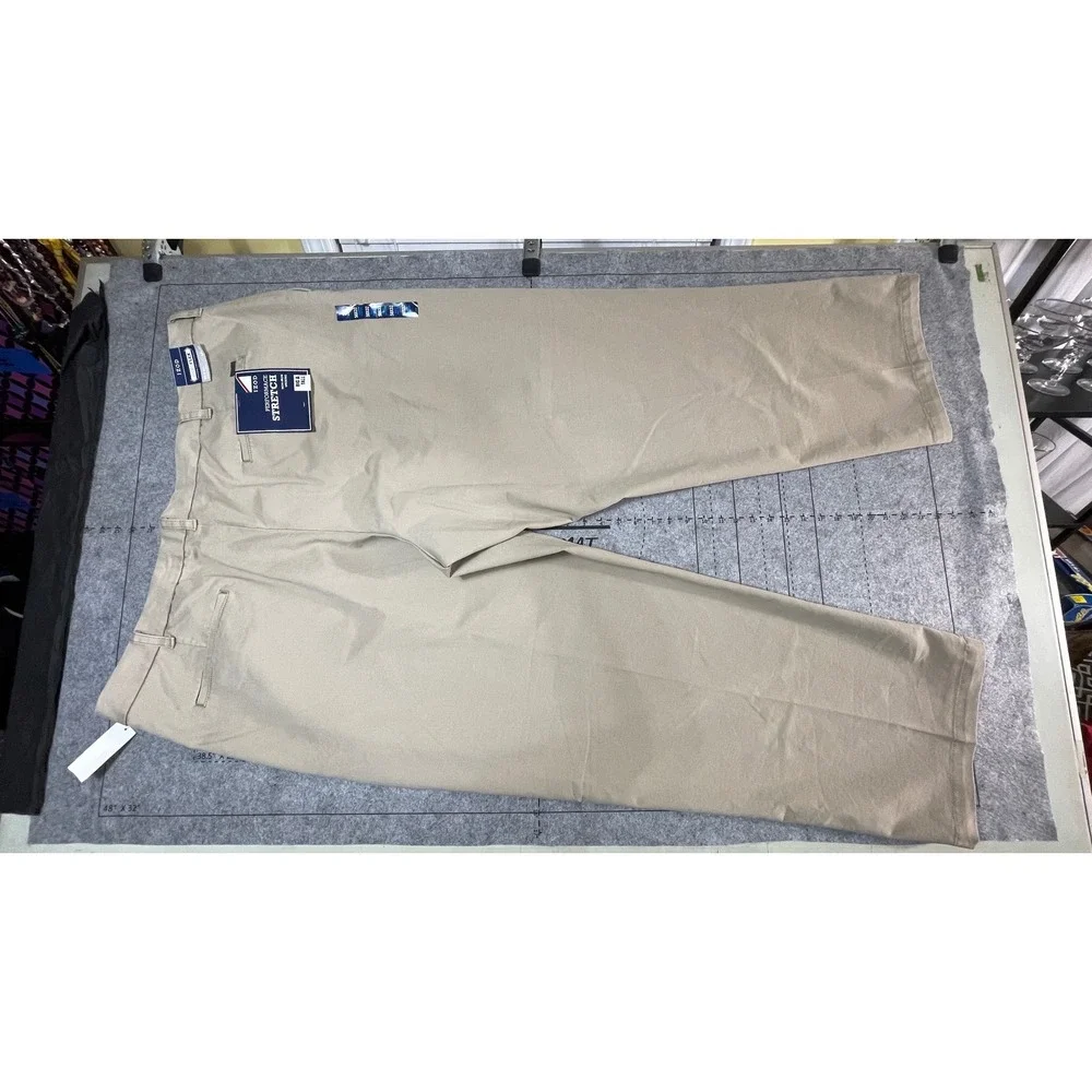IZOD Performance Stretch‎ Big Tall Chino Pants Cedarwood Khaki 50W 32L